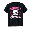 Volleyball Sister Heart T-Shirt - Graphic Print for Adults