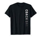 Coach Dad Soccer Football Basketball T-Shirt - Minimalist Print Unisex