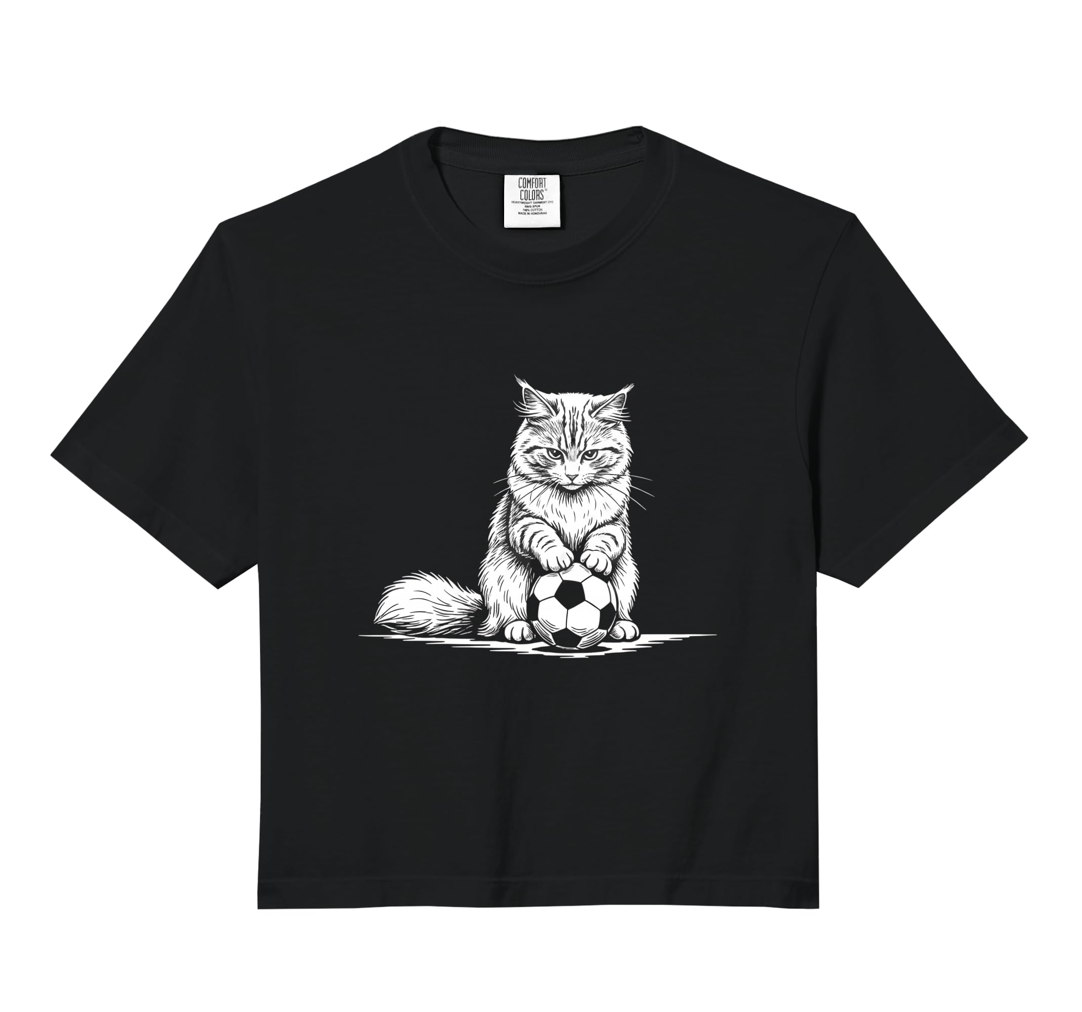 Soccer Cat Playing Ball Funny Kitten Sweatshirt - Aesthetic Graphic Unisex