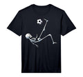 Skeleton Soccer Football Halloween Costume T-Shirt - Graphic Print Unisex