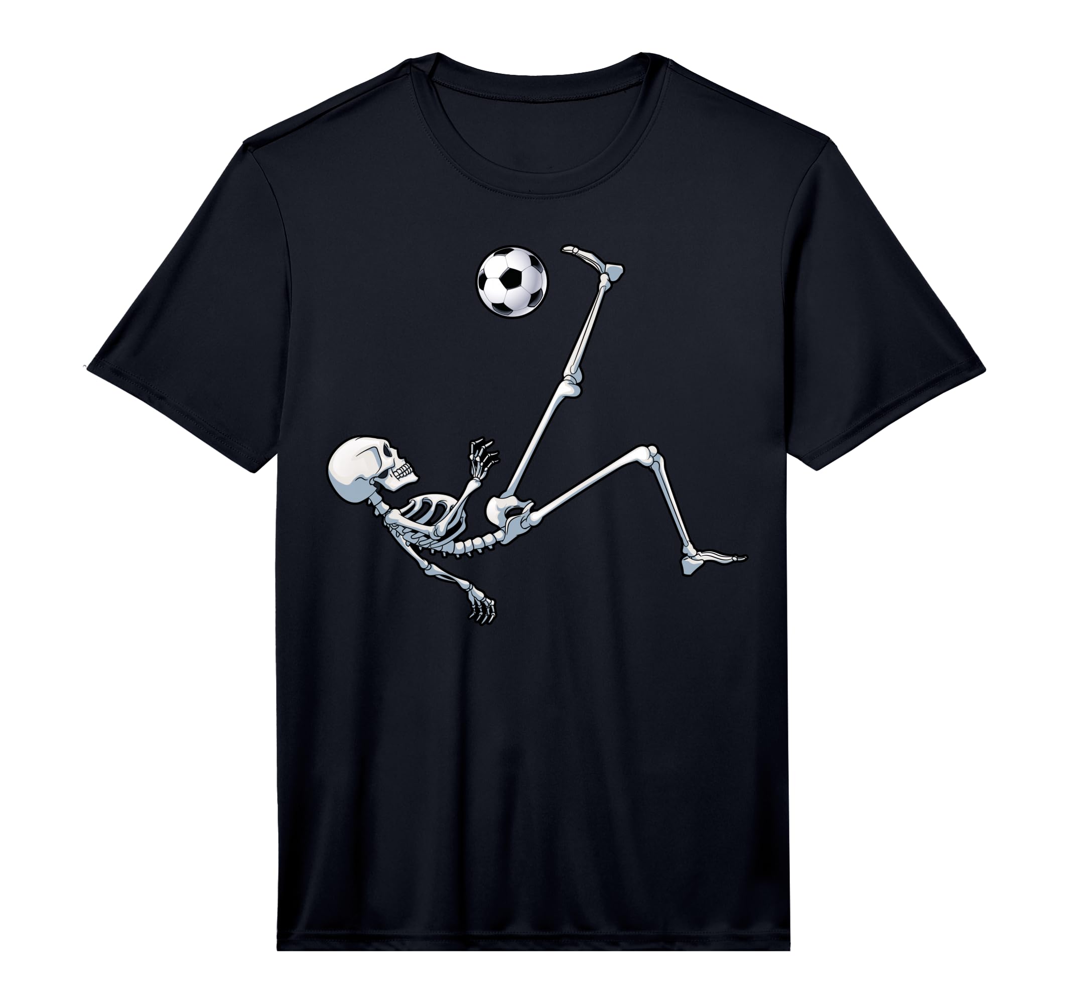 Skeleton Soccer Football Halloween Costume T-Shirt - Graphic Print Unisex