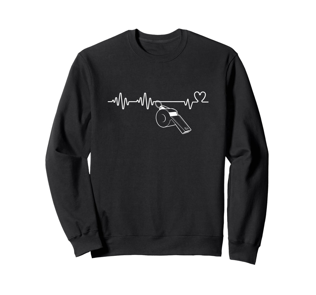 Umpire Heartbeat Funny Referee Sweatshirt - Graphic Print Unisex
