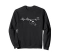 Umpire Heartbeat Funny Referee Sweatshirt - Graphic Print Unisex