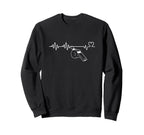 Umpire Heartbeat Funny Referee Sweatshirt - Graphic Print Unisex