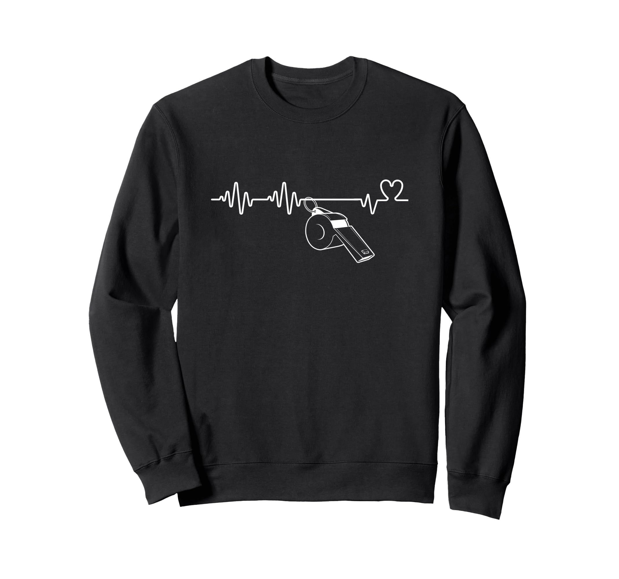 Umpire Heartbeat Funny Referee Sweatshirt - Graphic Print Unisex