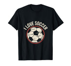 I Love Soccer Football T-Shirt - Custom Art Print Unisex
