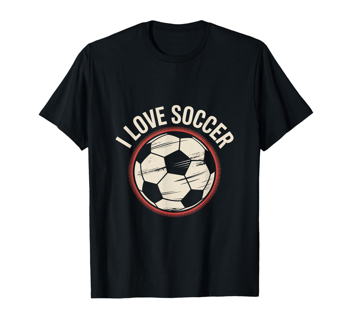 I Love Soccer Football T-Shirt - Custom Art Print Unisex