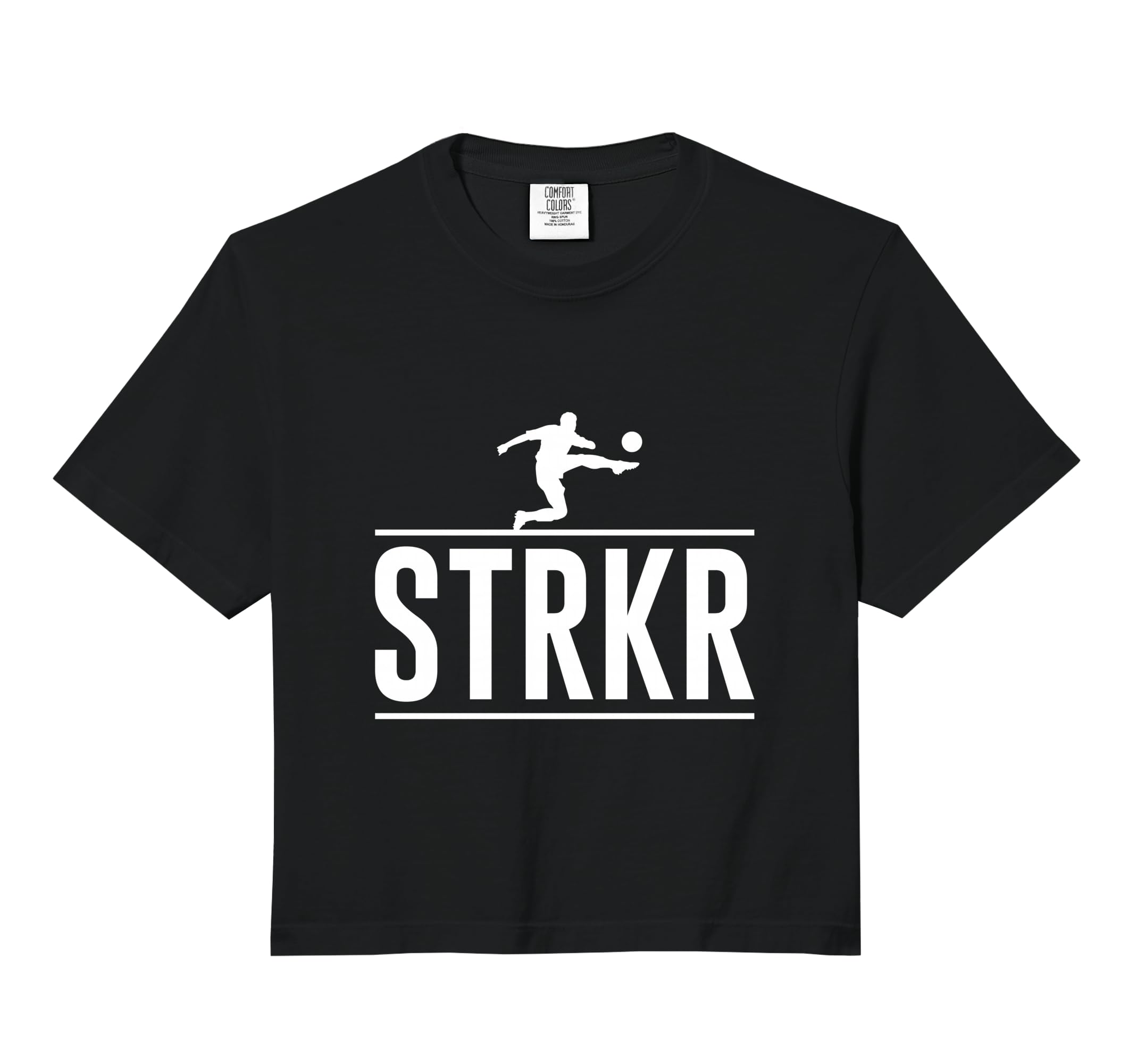 Strkr Striker Soccer Lover Comfort Colors Hoodie - Trendy Graphic Unisex