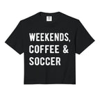 Weekends Coffee And Soccer Players Sweatshirt - Trendy Graphic Men Women