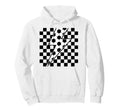 Lightning Bolt Checkered Aesthetic Hoodie - Fun Novelty Design for Adults