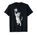 Black And White Tabby Cat Kitten Playing T-Shirt - Trendy Graphic Unisex