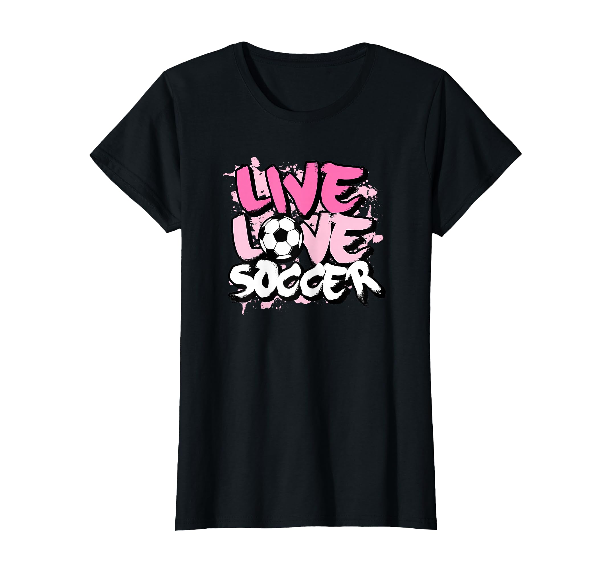 Live Love Soccer T-Shirt - Fun Novelty Design Men Women