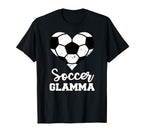 Soccer Glamma Funny Soccer Heart T-Shirt - Aesthetic Graphic Men Women