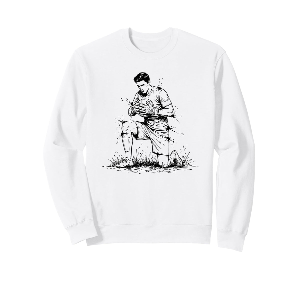 Soccer Goalkeeper Goalie Mens Sweatshirt - Custom Art Print for Adults