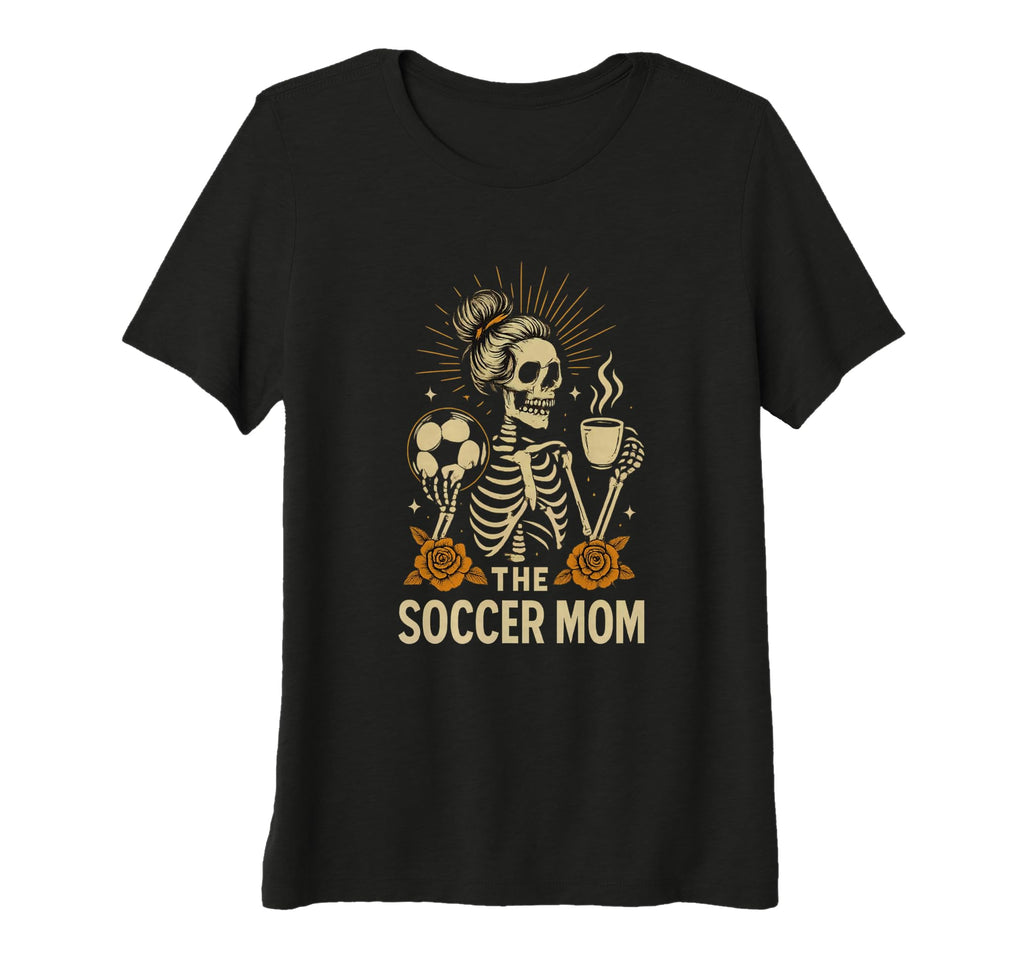 Womens Halloween Soccer Mom Soccer Mom T-Shirt - Unique Graphic Men Women