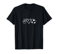 Peace Love And Soccer Football Lovers T-Shirt - Unique Graphic Unisex