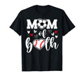 Mom Both Heart Soccer Baseball T-Shirt - Fun Novelty Design for Adults