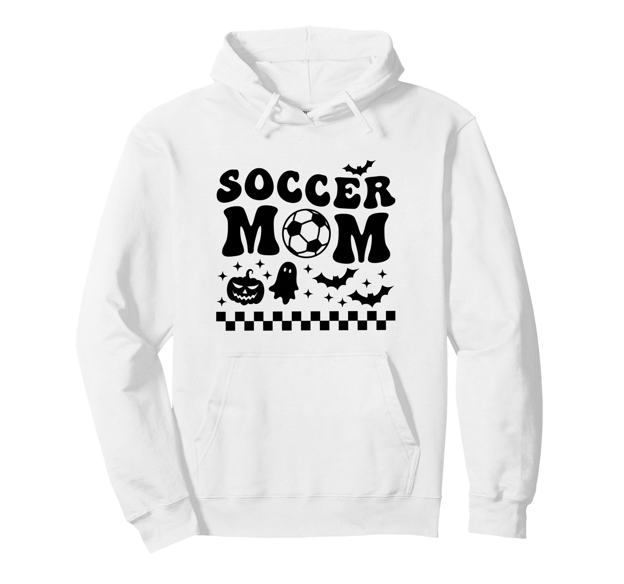 Soccer Mom Halloween Groovy Sports Hoodie - Fun Novelty Design for Adults