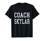 Coach Skylar Custom Football Soccer T-Shirt - Minimalist Print for Adults