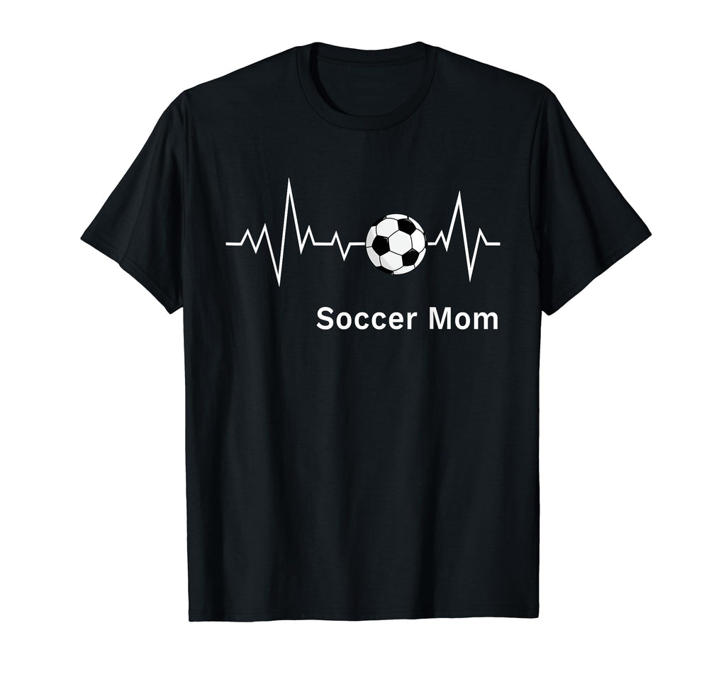 Soccer Mamas Soccer Mom Heartbeat T-Shirt - Unique Graphic Men Women