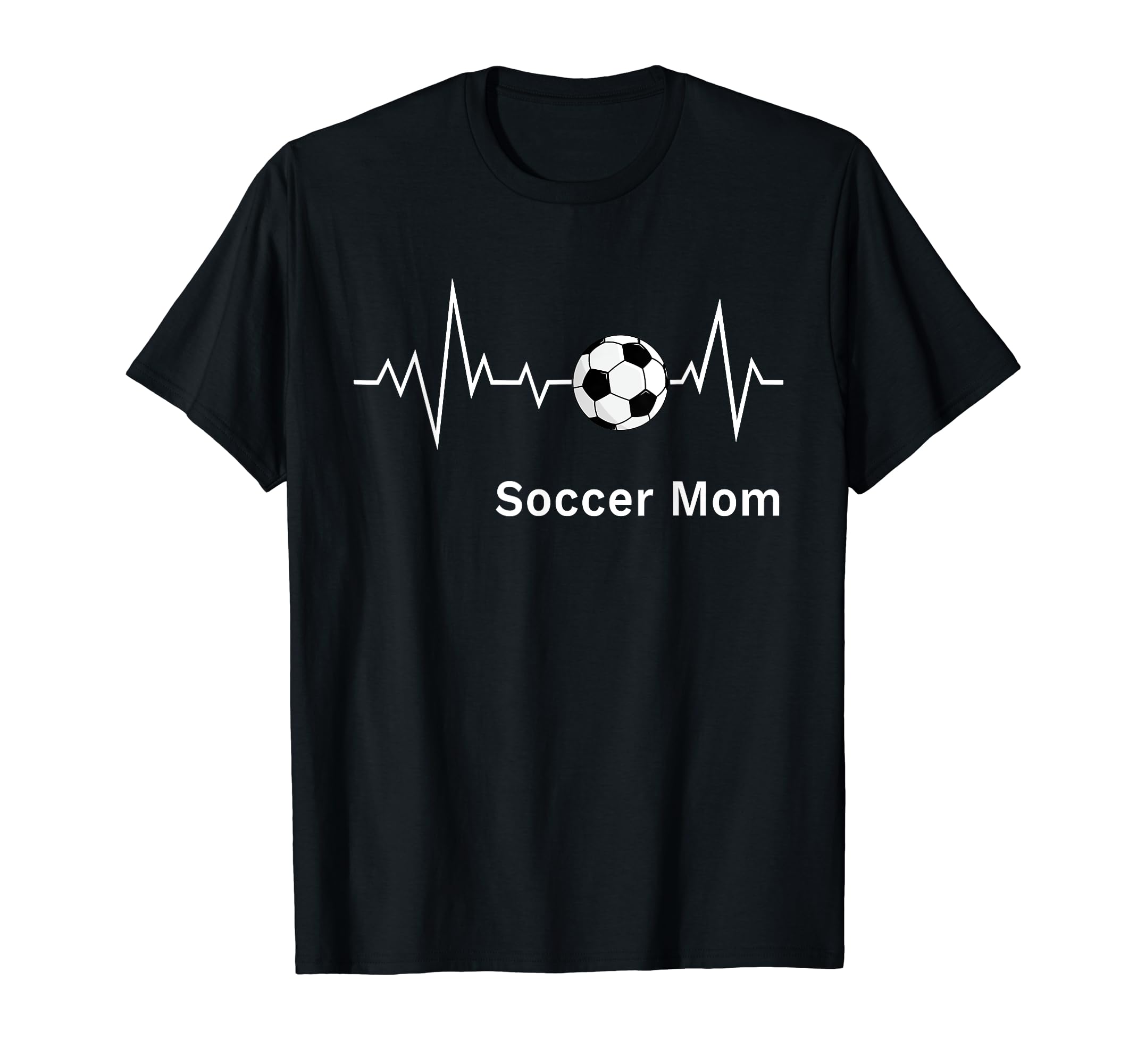 Soccer Mamas Soccer Mom Heartbeat T-Shirt - Unique Graphic Men Women
