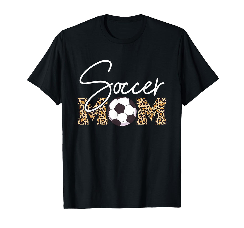 Soccer Mom Leopard Ball T-Shirt - Unique Graphic Unisex