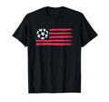 Usa Flag Soccer Ball Futbol Equipment T-Shirt - Graphic Print for Adults