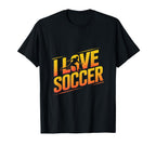 I Love Soccer Enthusiast Player T-Shirt - Minimalist Print Unisex