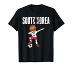 Dabbing Soccer South Korea Soccer T-Shirt - Minimalist Print for Adults