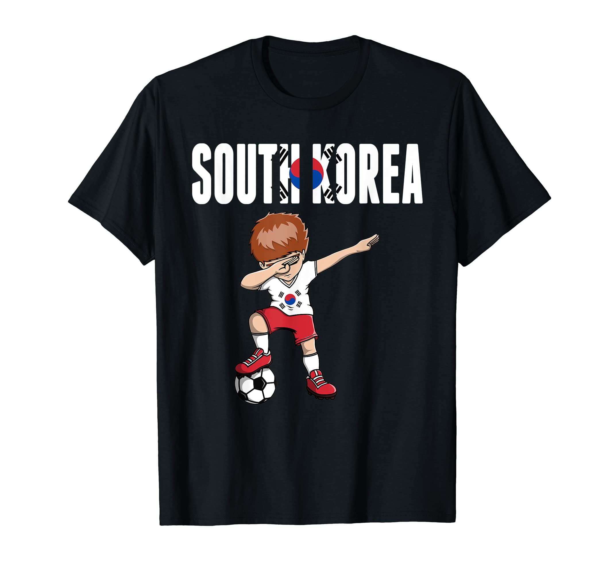 Dabbing Soccer South Korea Soccer T-Shirt - Minimalist Print for Adults