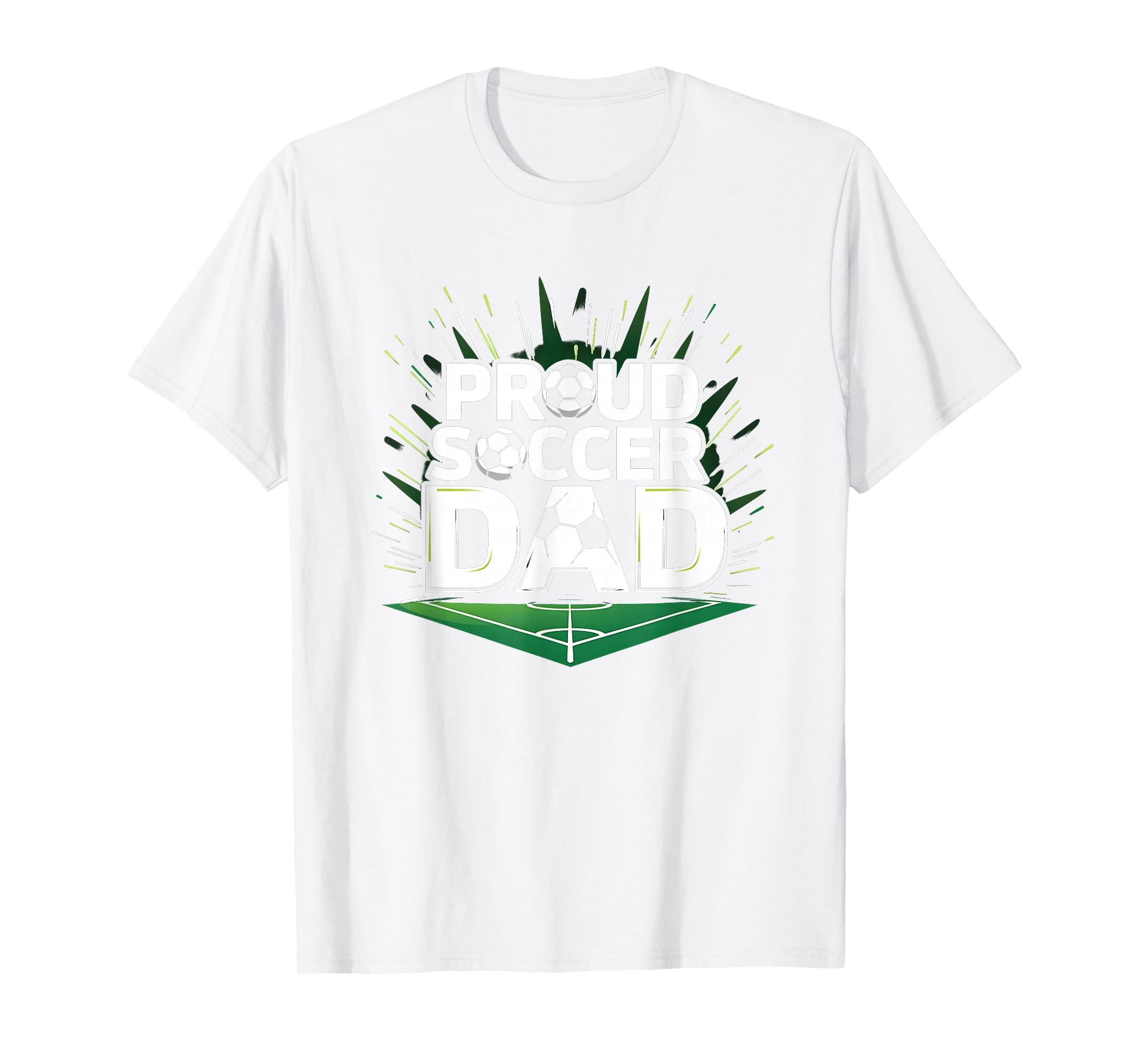 Proud Soccer Dad Cheering Sideline T-Shirt - Minimalist Print Men Women