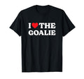 I Love Goalie I Heat Goalie Hockey T-Shirt - Custom Art Print for Adults