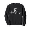 Soccer Heartbeat Heartbeat Sweatshirt - Fun Novelty Design Men Women
