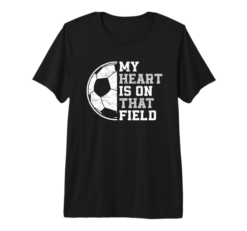 Mens My Heart Is That Soccer Field Proud T-Shirt - Unique Graphic Unisex