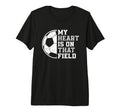 Mens My Heart Is That Soccer Field Proud T-Shirt - Unique Graphic Unisex