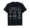 Soccer Things Do My Spare Time Funny T-Shirt - Custom Art Print for Adults