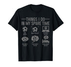Soccer Things Do My Spare Time Funny T-Shirt - Custom Art Print for Adults