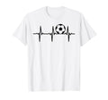 Soccer Heartbeat Soccer Ball Soccer T-Shirt - Novelty Apparel Men Women