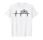Soccer Heartbeat Soccer Ball Soccer T-Shirt - Novelty Apparel Men Women