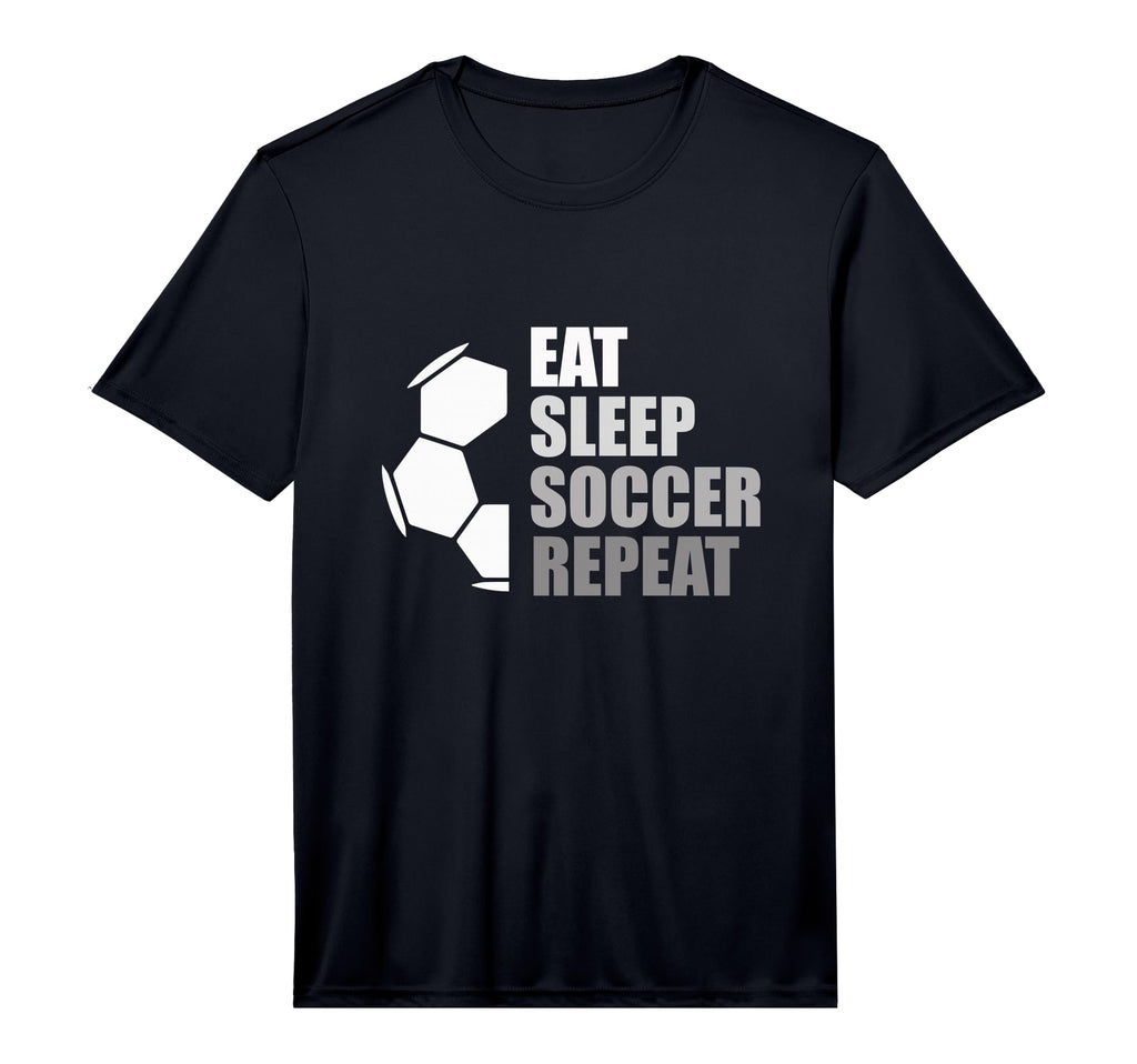 Eat Sleep Soccer Repeat Funny Soccer T-Shirt - Trendy Graphic Unisex