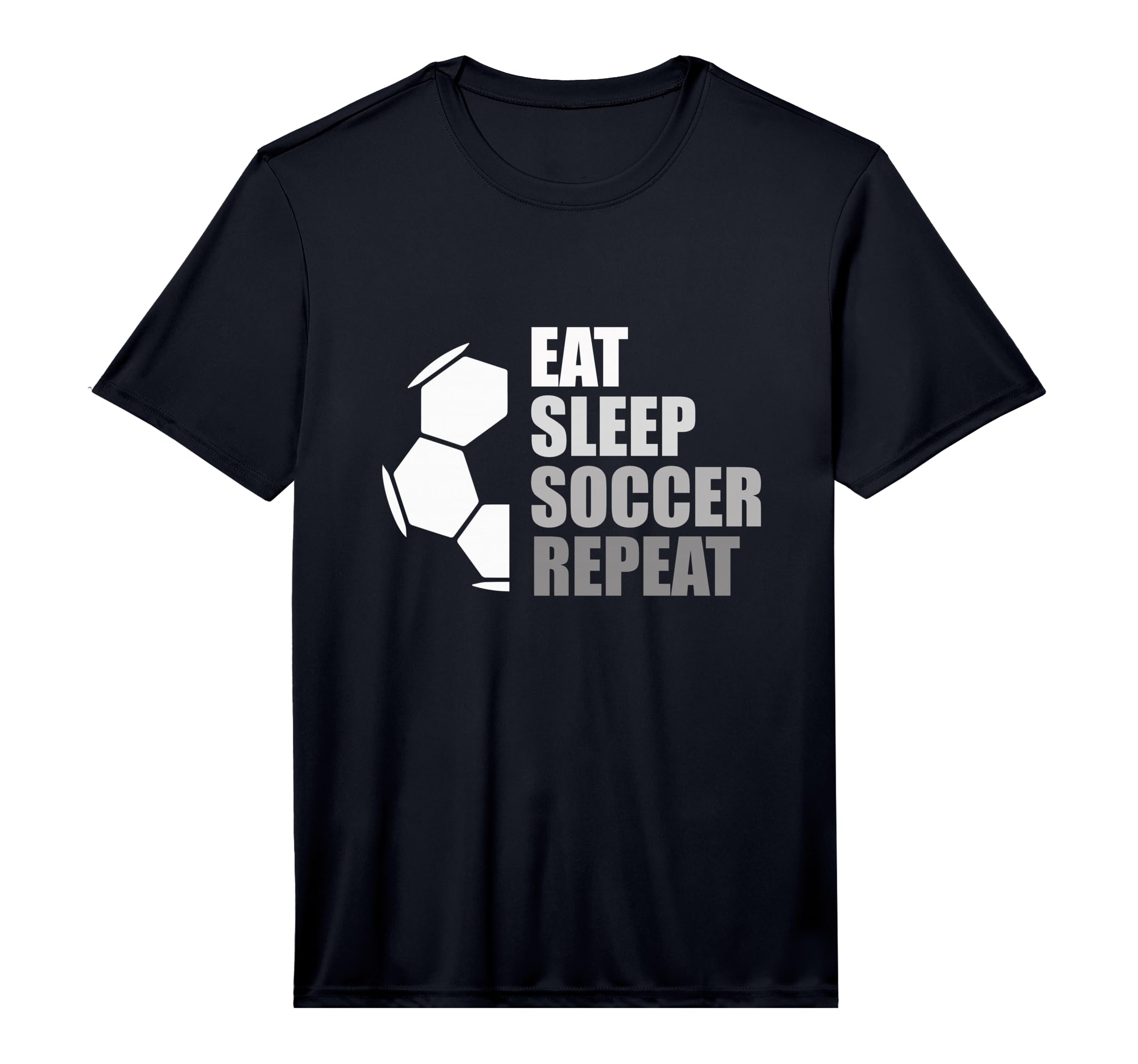 Eat Sleep Soccer Repeat Funny Soccer T-Shirt - Trendy Graphic Unisex