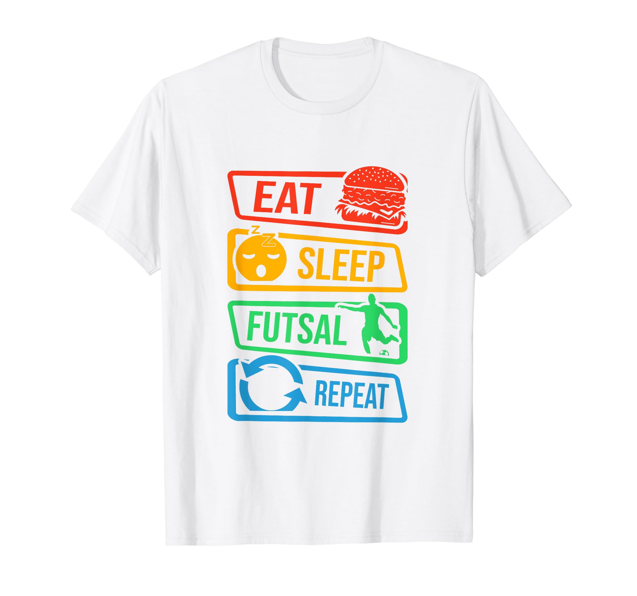 Eat Sleep Futsal Repeat Indoor T-Shirt - Custom Art Print for Adults