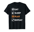 Trendy Eat Sleep Soccer Repeat List T-Shirt - Streetwear Style for Adults