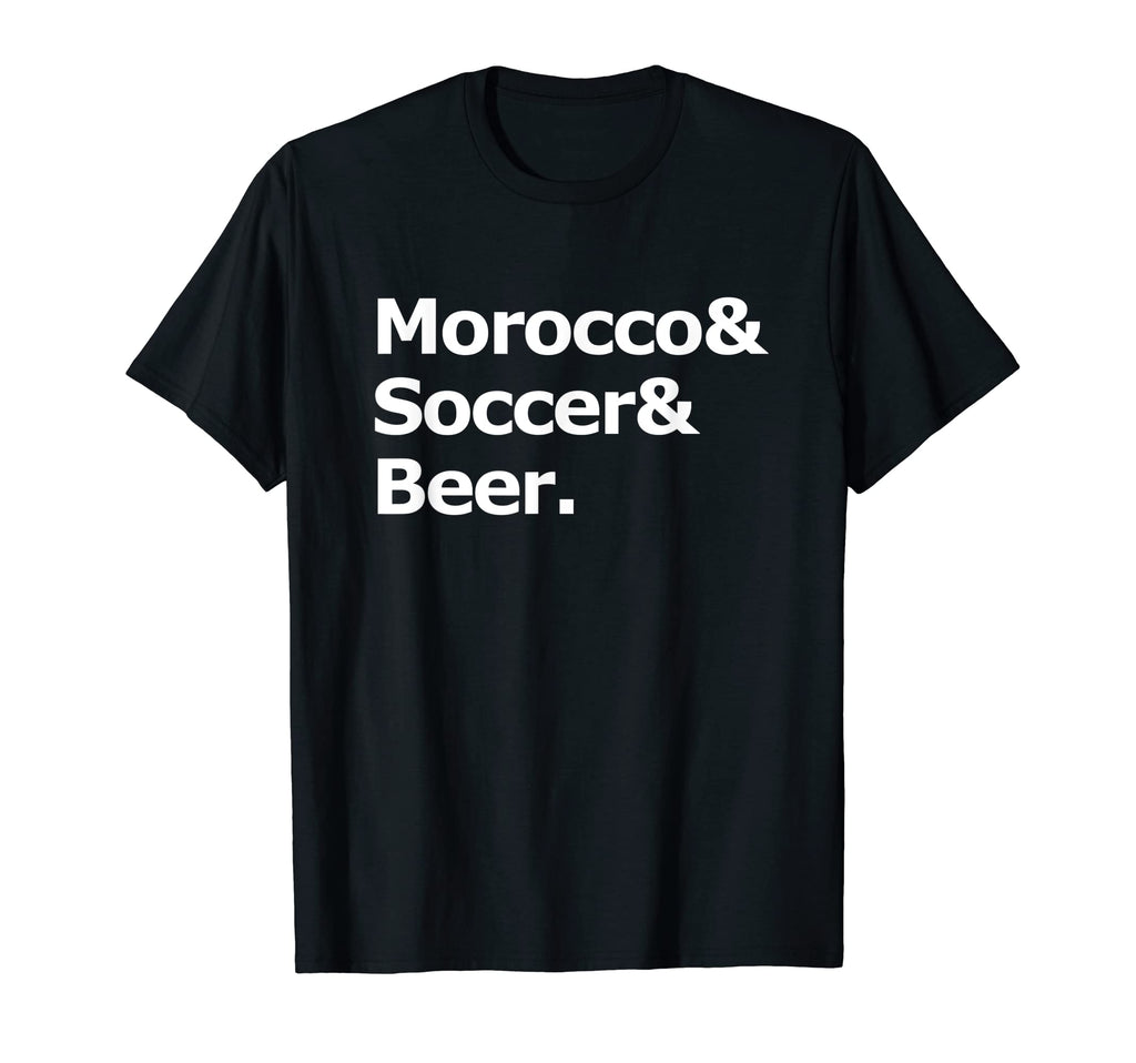 Morocco Soccer Beer Football Moroccan T-Shirt - Trendy Graphic Unisex