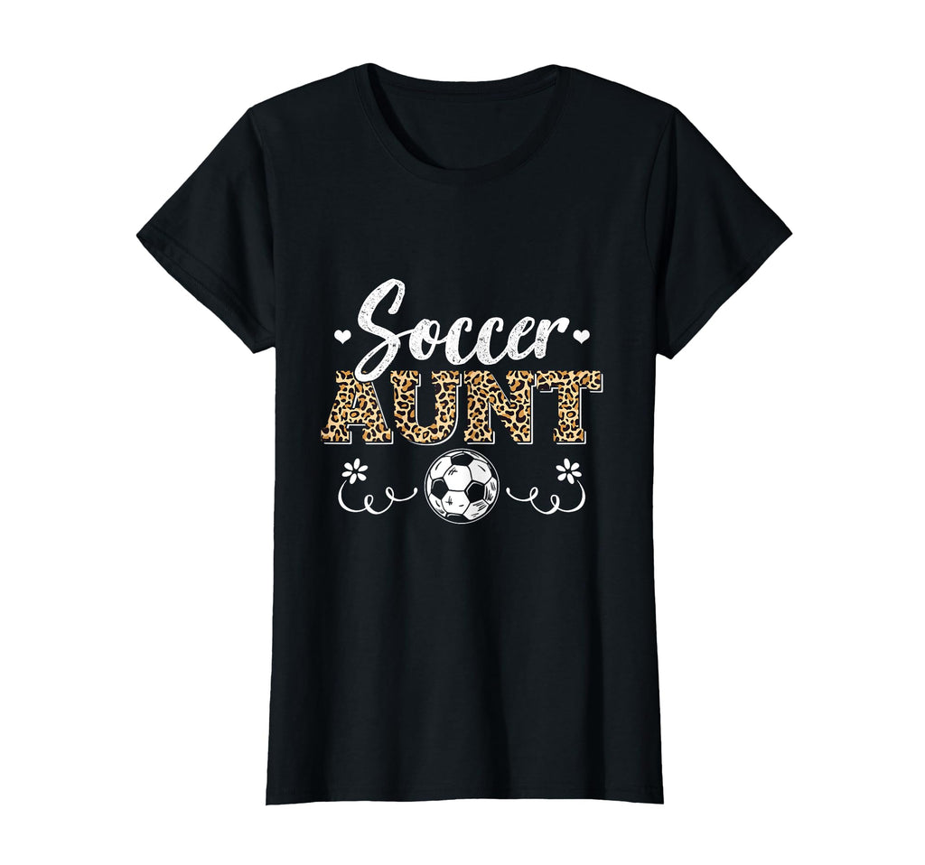 Funny Soccer Lover Leopard Pattern T-Shirt - Minimalist Print Men Women