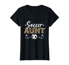 Funny Soccer Lover Leopard Pattern T-Shirt - Minimalist Print Men Women
