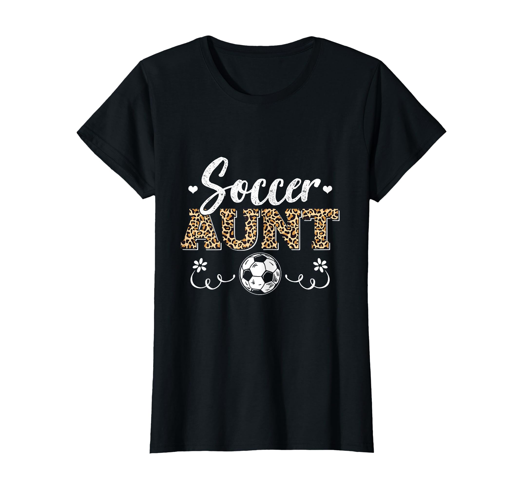 Funny Soccer Lover Leopard Pattern T-Shirt - Minimalist Print Men Women