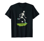 Soccer Skeleton Kicking Soccer Ball T-Shirt - Fun Novelty Design Unisex
