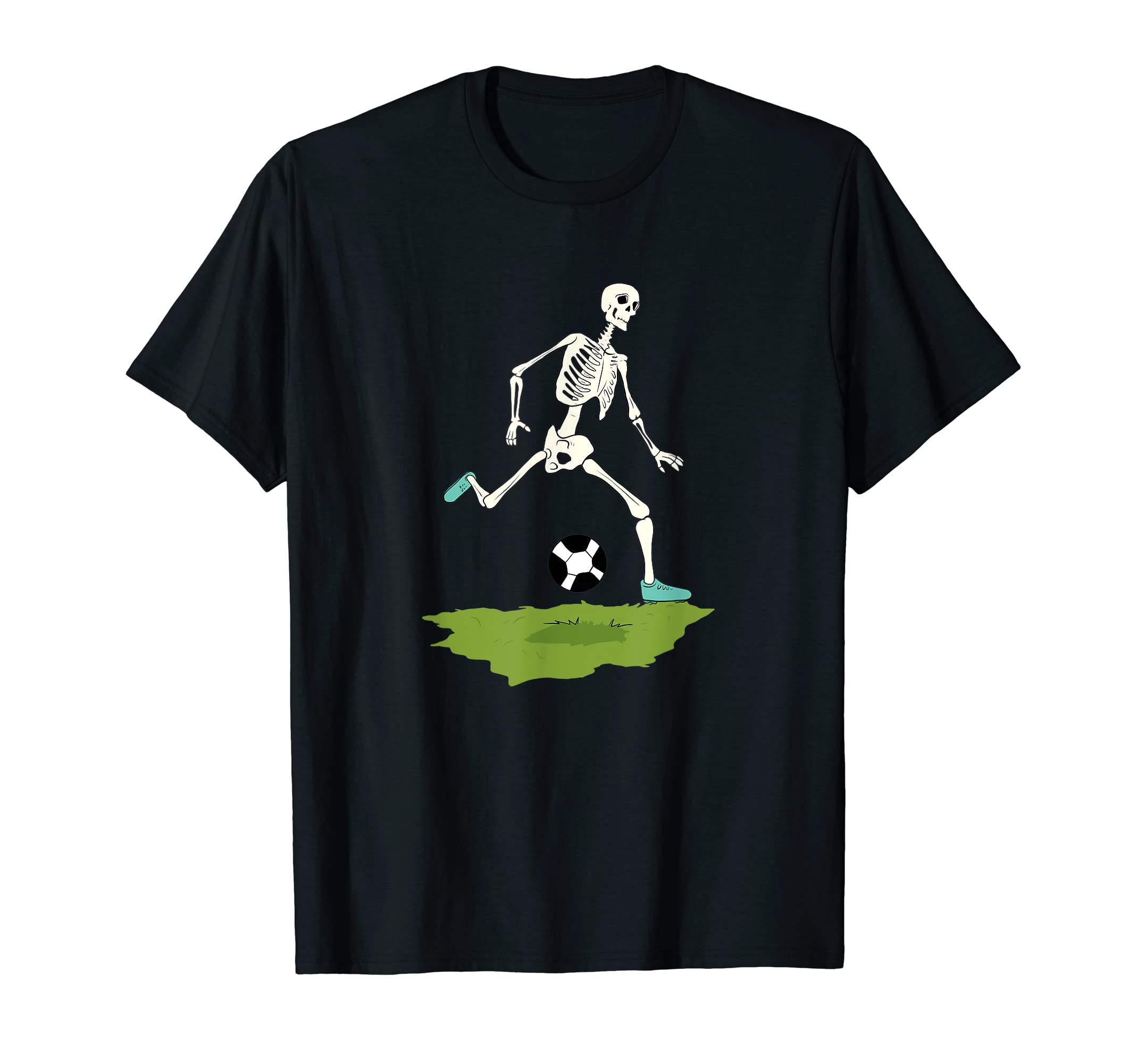 Soccer Skeleton Kicking Soccer Ball T-Shirt - Fun Novelty Design Unisex