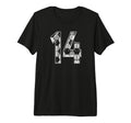 Soccer Number 14 Favorite Player 14 T-Shirt - Minimalist Print Unisex